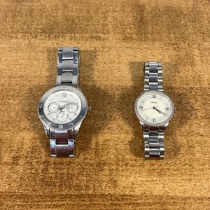 Lot Of 2 Fossil Stella ES3098 & Sydney ES-3069 Women's Stainless Steel Watch Lot